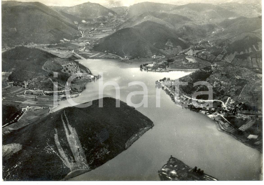 Cartolina originale da collezione 1959 PIEDILUCO (TR) Veduta aerea del fiume VELINO *Cartolina FG VG 1