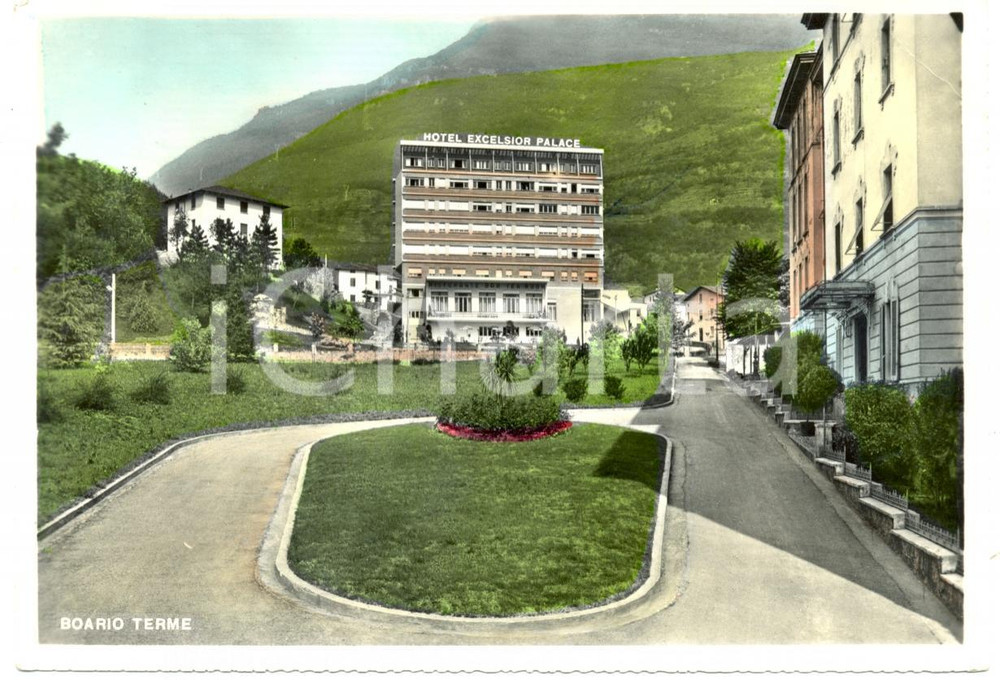 Cartolina originale da collezione 1958 DARFO BOARIO TERME BS Hotel EXCELSIOR PALACE Cartolina FG VG VINTAGE 1