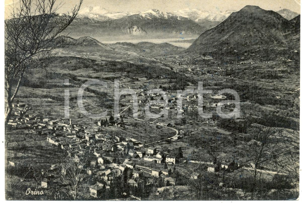 Cartolina originale da collezione 1957 ORINO (VA) Panorama dall'alto *Cartolina FG VG 1