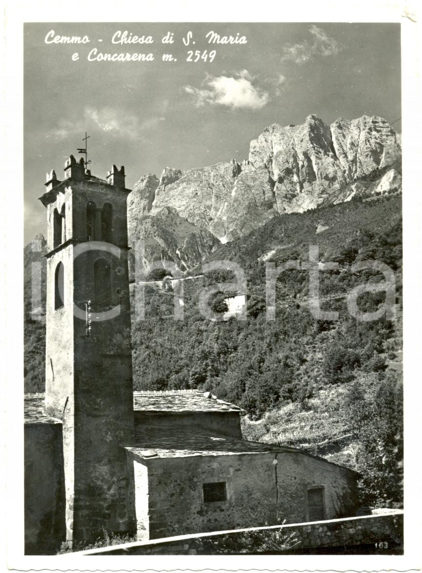 Cartolina originale da collezione 1961 CAPO PONTE BS CEMMO Chiesa di Santa MARIA Massiccio CONCARENA Cartolina 1