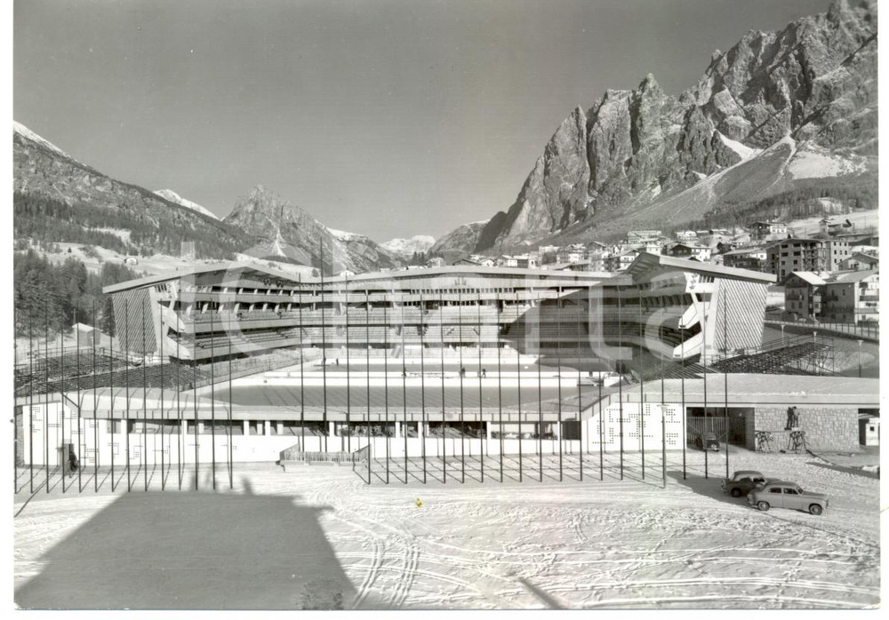 Cartolina originale da collezione 1950 ca CORTINA AMPEZZO (BL) Stadio Olimpico GHIACCIO innevato *Cartolina FG NV 1
