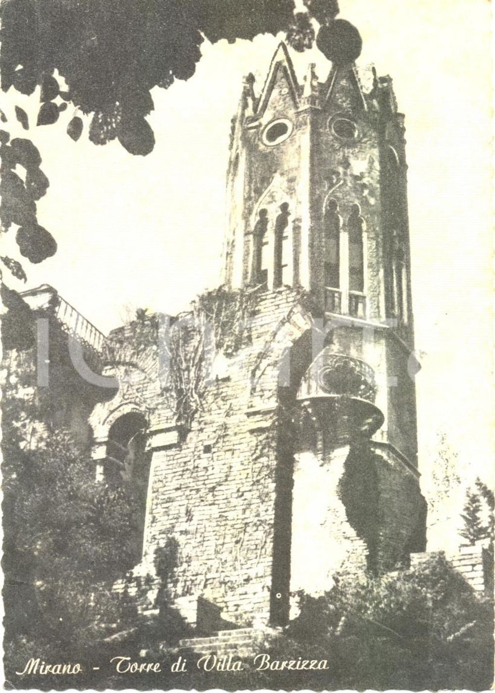 Cartolina originale da collezione 1960 MIRANO (VE) Torre di VILLA BARZIZZA *Cartolina FG VG 1