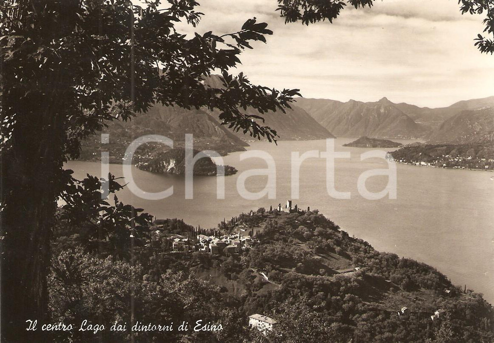 Cartolina originale da collezione 1951 ESINO LARIO (LC) Panorama del LAGO DI COMO *Cartolina FG VG 1