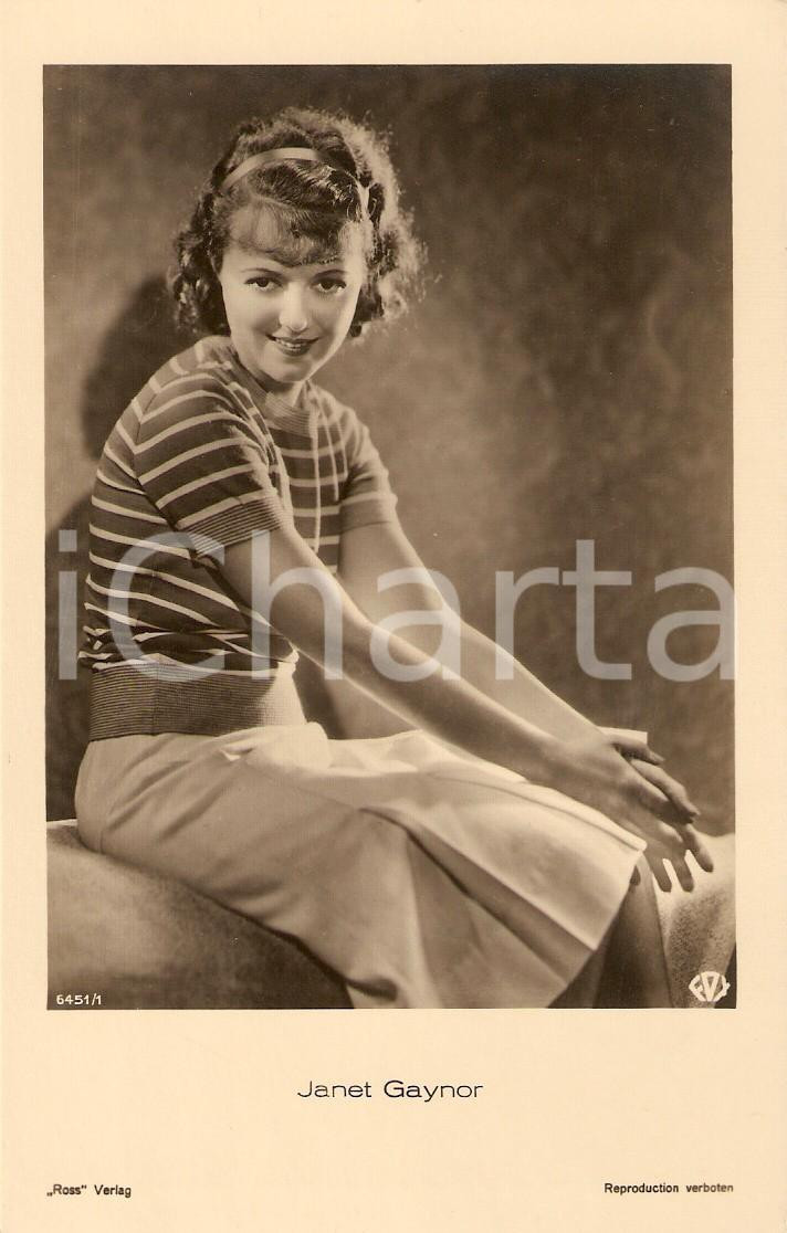 Cartolina originale da collezione 1930 ca CINEMA Actress Janet GAYNOR wears a skirt *Cartolina FP NV 1