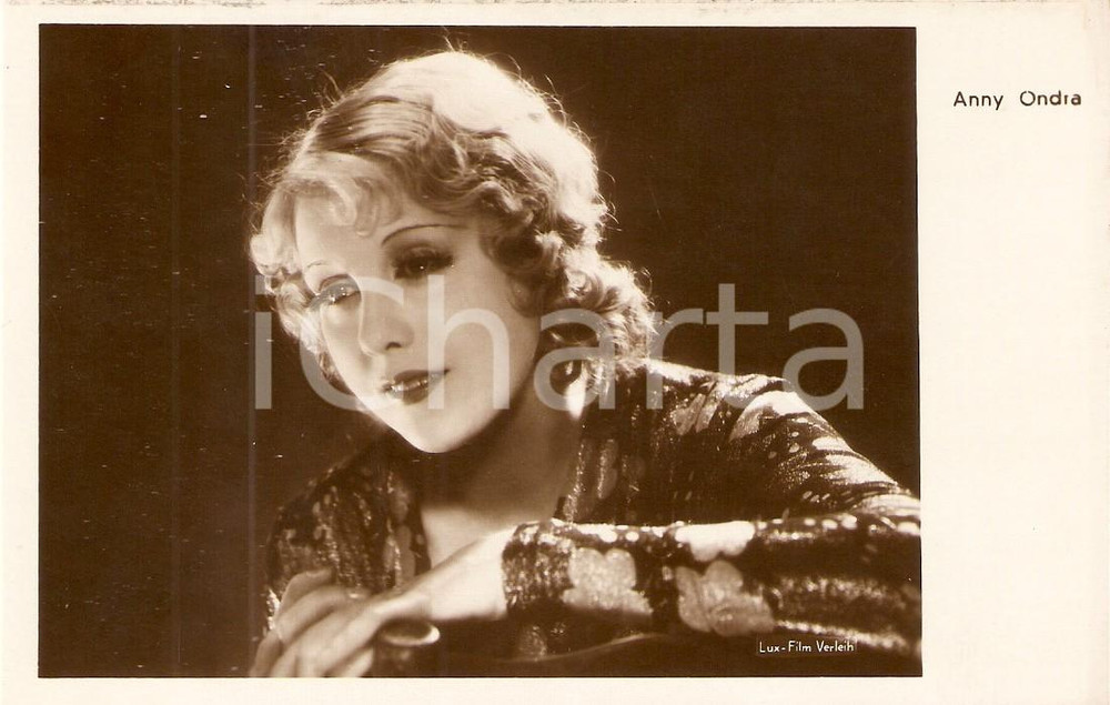Cartolina originale da collezione 1930 ca CINEMA Actress Anny ONDRA Portrait Cartolina FP NV 1