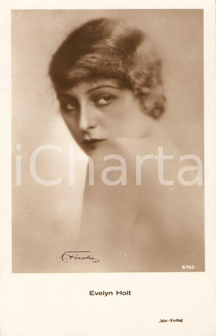 Cartolina originale da collezione 1930 ca CINEMA Actress Evelyn HOLT Portrait Cartolina FP NV 1