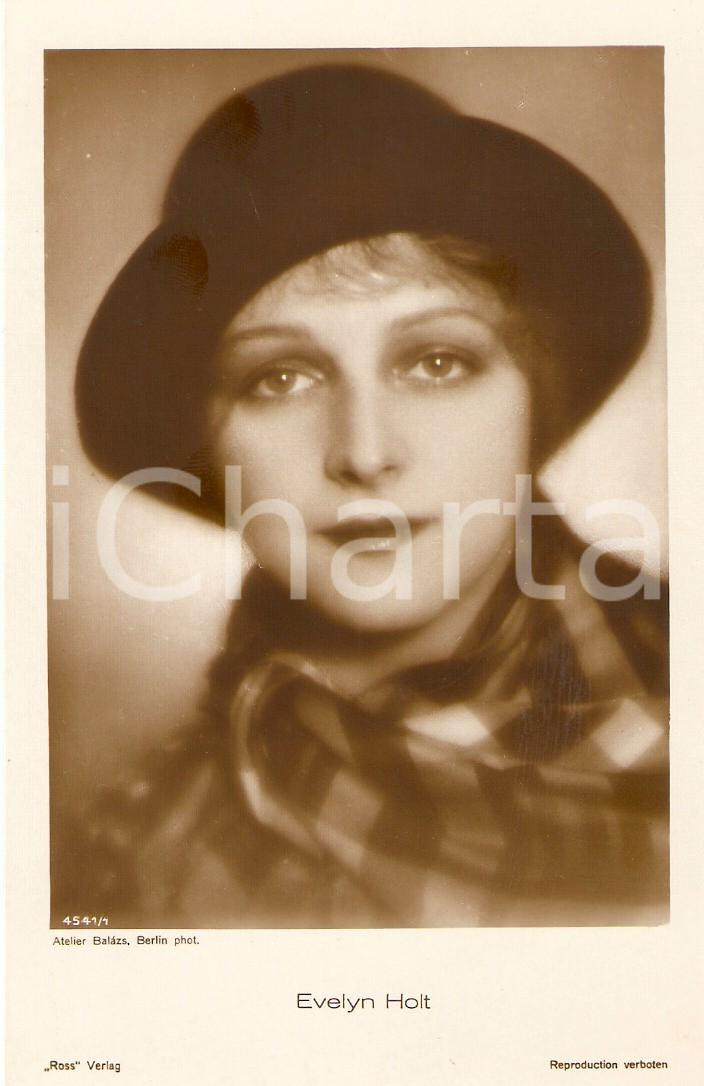 Cartolina originale da collezione 1930 ca CINEMA Actress Evelyn HOLT wears a hat Cartolina FP NV 1