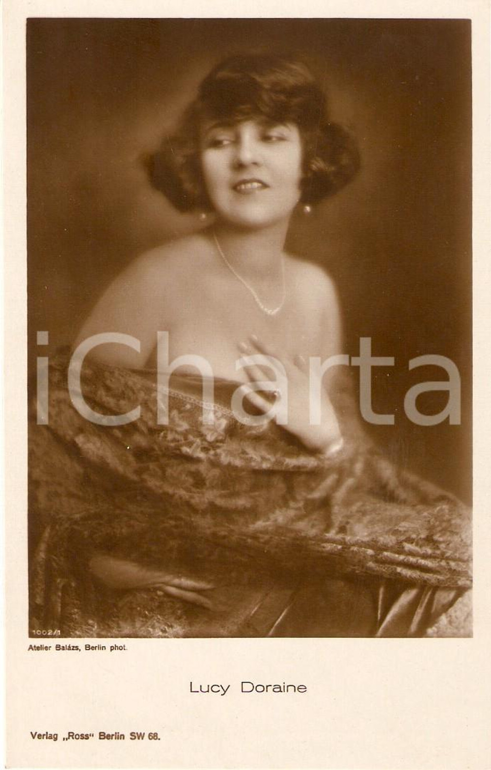 Cartolina originale da collezione 1925 ca CINEMA Actress Lucy DORAINE Portrait *Cartolina FP NV 1