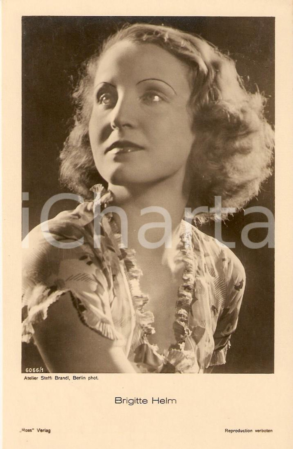 Cartolina originale da collezione 1935 ca CINEMA Actress Brigitte HELM Portrait *Cartolina FP NV 1