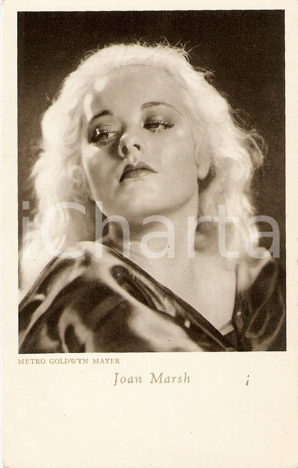 Cartolina originale da collezione 1940 ca CINEMA Actress Joan MARSH Portrait *Cartolina FP NV 1