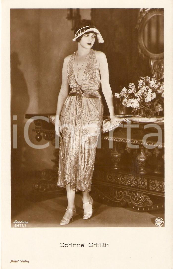 Cartolina originale da collezione 1930 ca CINEMA Portrait Corinne GRIFFITH Actress Cartolina FP NV 1