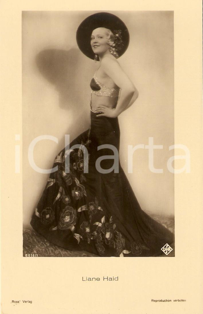 Cartolina originale da collezione 1935 ca CINEMA Actress Liane HAID Portrait with hat Cartolina FP NV 1