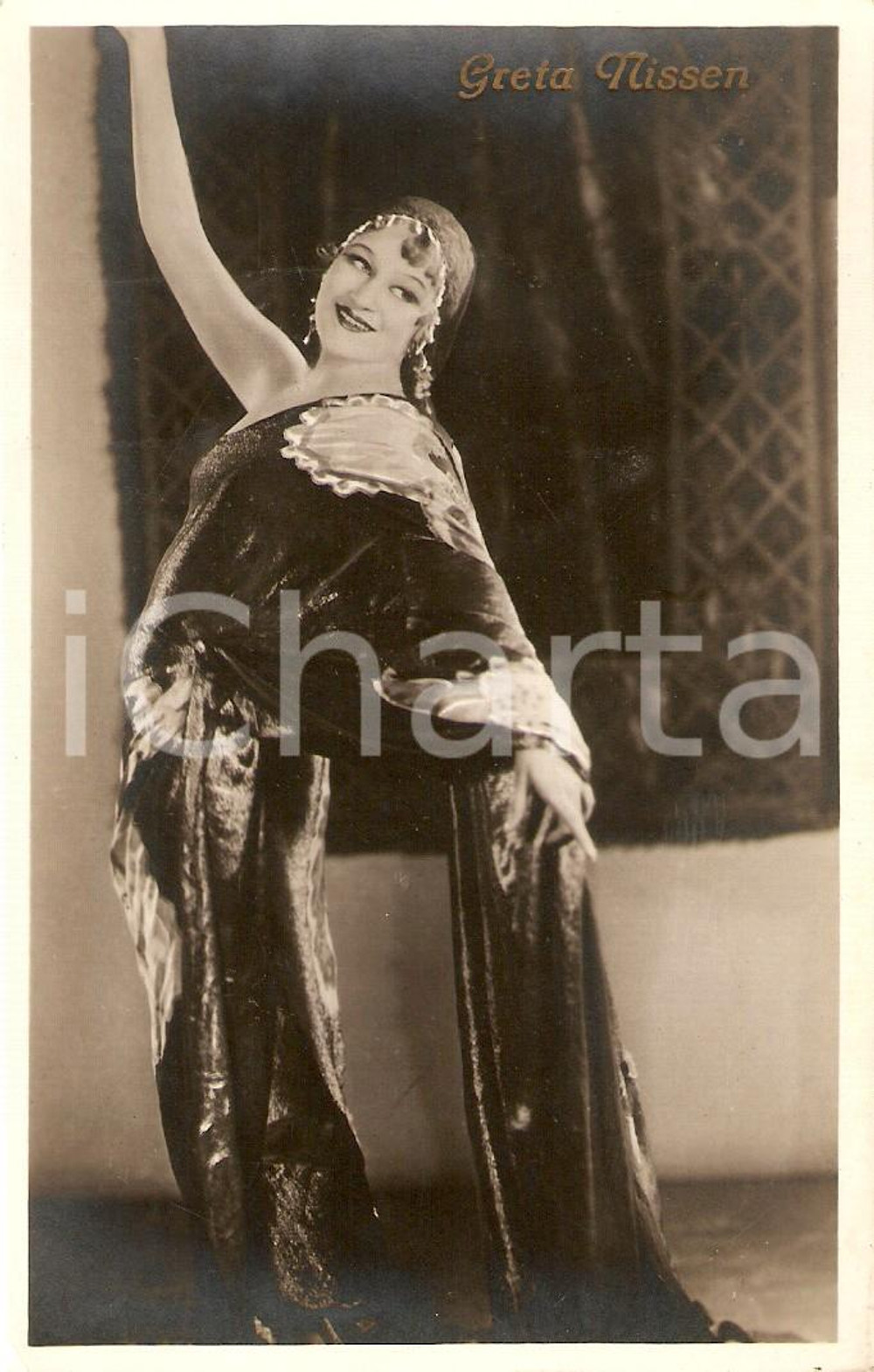 Cartolina originale da collezione 1925 ca CINEMA Actress Greta NISSEN Portrait *Cartolina FP NV 1