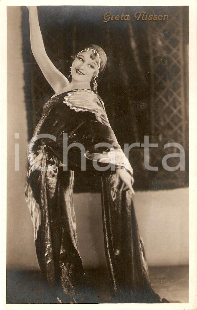 Cartolina originale da collezione 1925 ca CINEMA Actress Greta NISSEN Portrait Cartolina FP NV 1