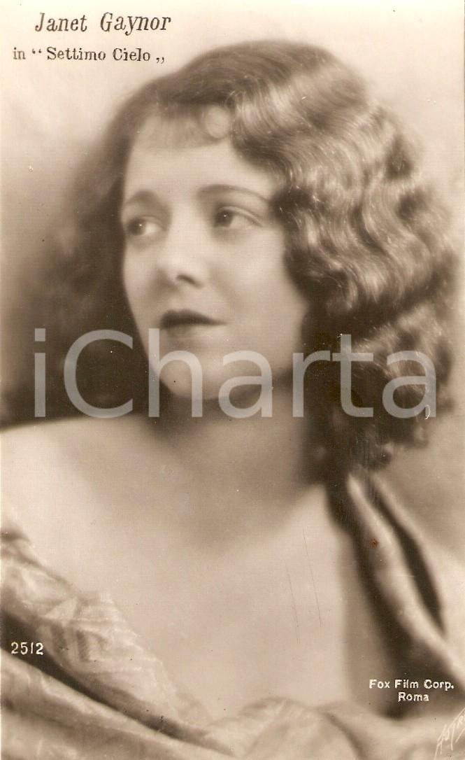 Cartolina originale da collezione 1927 CINEMA Attrice Janet GAYNOR nel film SETTIMO CIELO Cartolina FP NV 1
