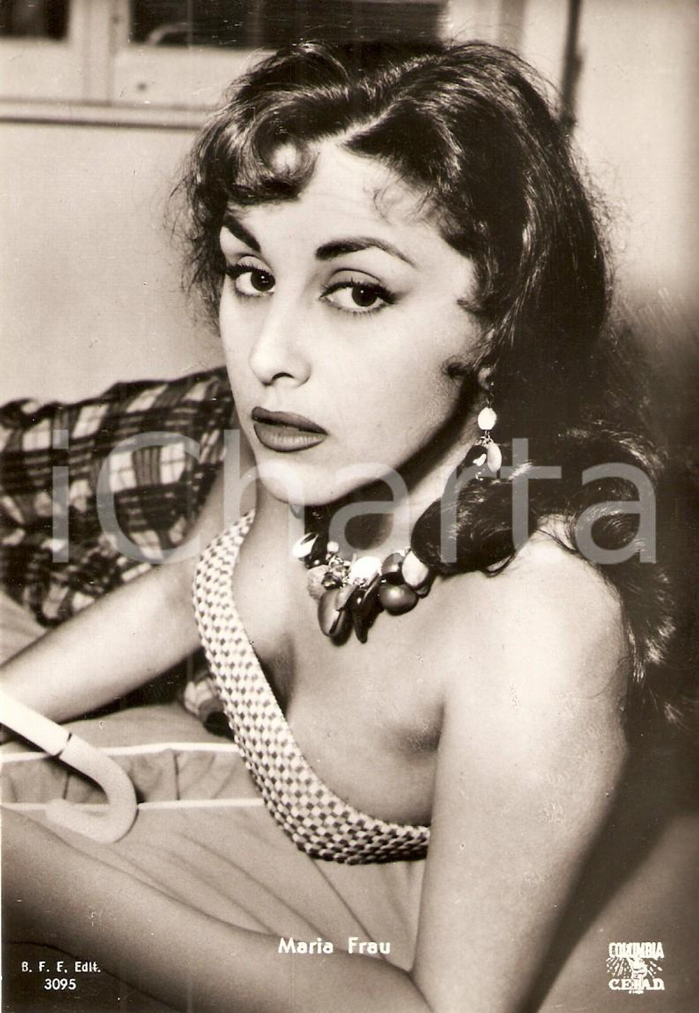 Cartolina originale da collezione 1950 ca CINEMA Attrice Maria FRAU Ritratto *Cartolina FG NV 1