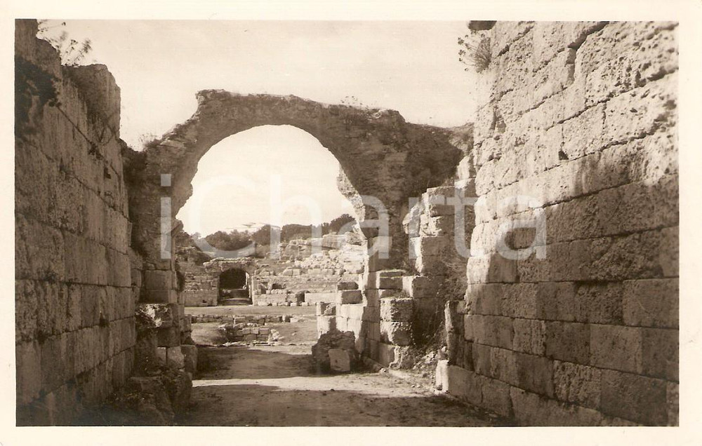 Cartolina originale da collezione 1940 ca SIRACUSA Anfiteatro Romano - Ingresso Meridionale *Cartolina FP NV 1