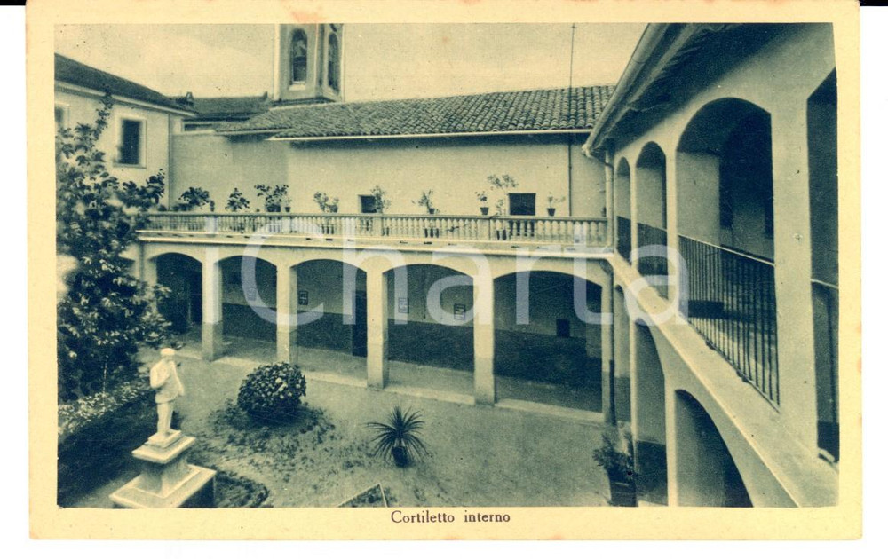 Cartolina originale da collezione 1930 ca CUORGNE  TO Collegio MORGANDO  Cortiletto Cartolina FP NV 1