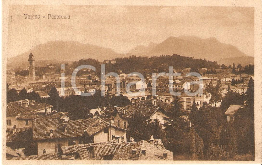 Cartolina originale da collezione 1920 Varese - veduta d'epoca dell'abitato 1