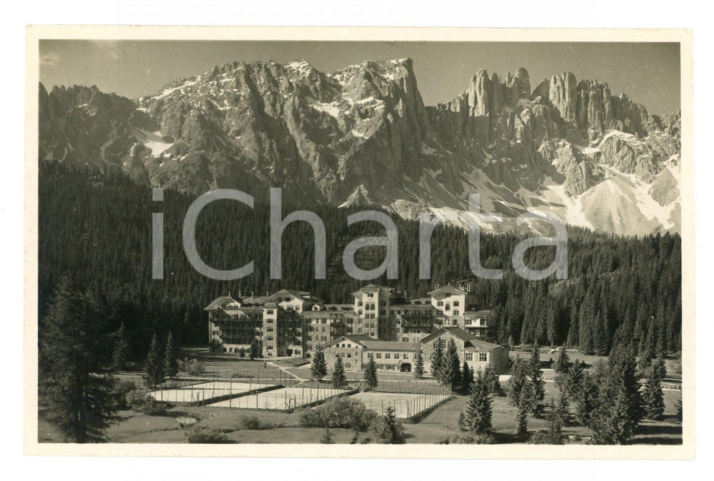 Cartolina originale da collezione Carezza anni  30, Hotel Carezza  veduta d epoca Cartolina postale 1