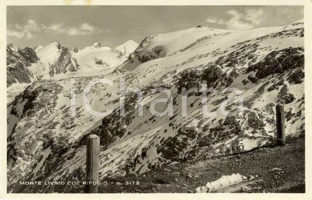 Cartolina originale da collezione 1930 ca MONTE LIVRIO (BZ) Veduta della montagna con rifugio *Cartolina FP NV 1