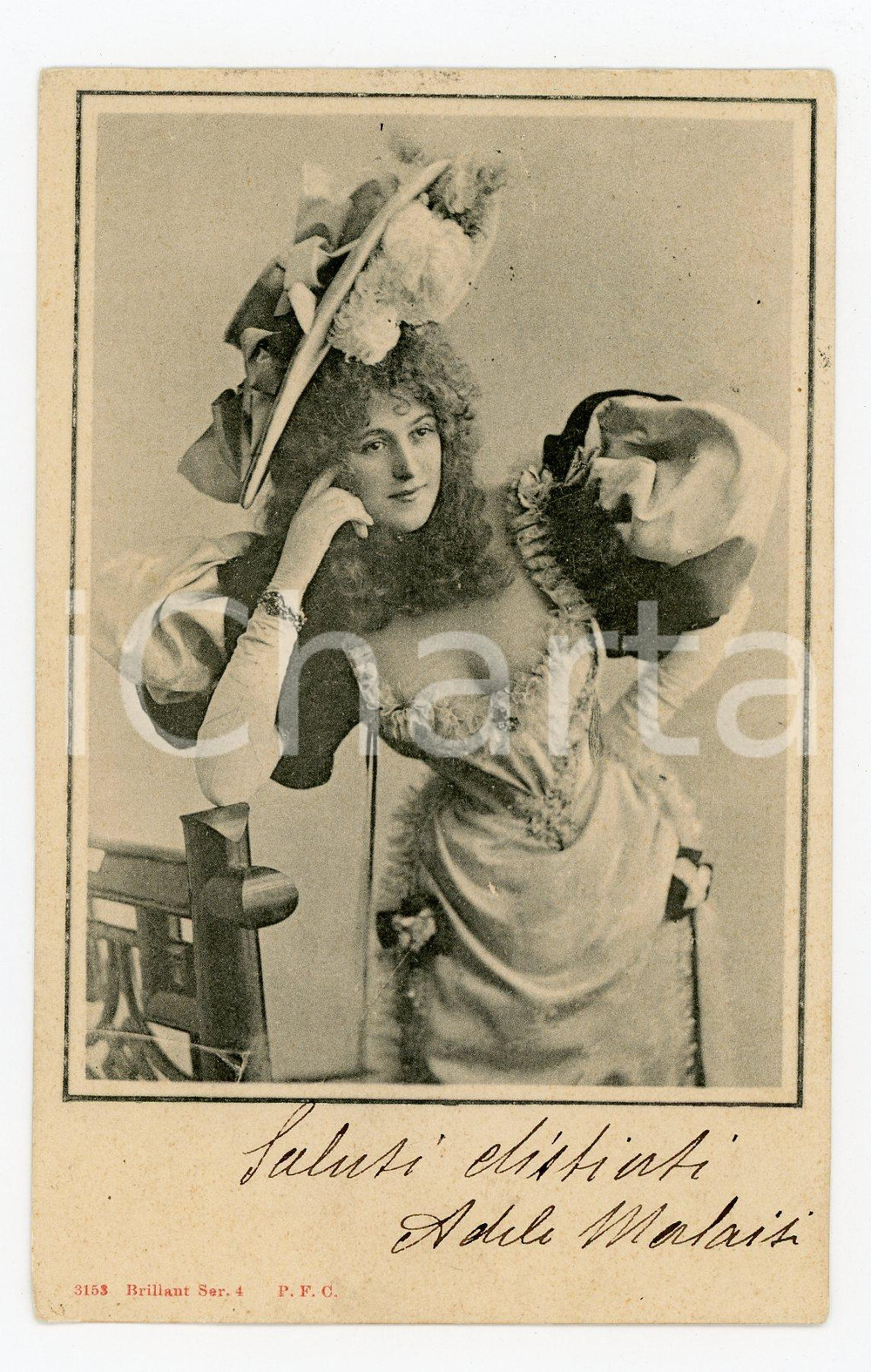 Cartolina originale da collezione 1900 ca EROTICA VINTAGE Attrice in posa ammiccante *Cartolina postale FP NV 1