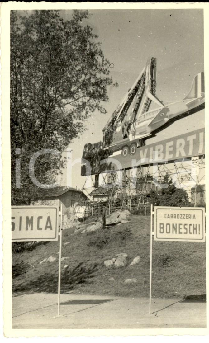 Fotografia d epoca originale 1950 ca Esposizione FIAT SIMCA  Carrozzeria BONESCHI  VIBERTI Foto cartolina 1