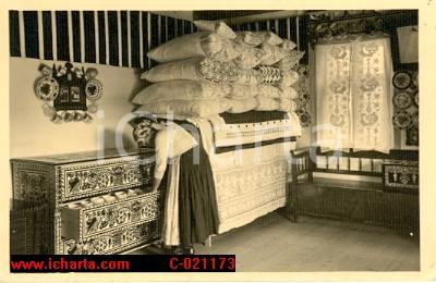 Cartolina originale da collezione 1938 TRANSILVANIA (ROMANIA) Interno di casa contadina ANIMATA *Cartolina FP VG 1