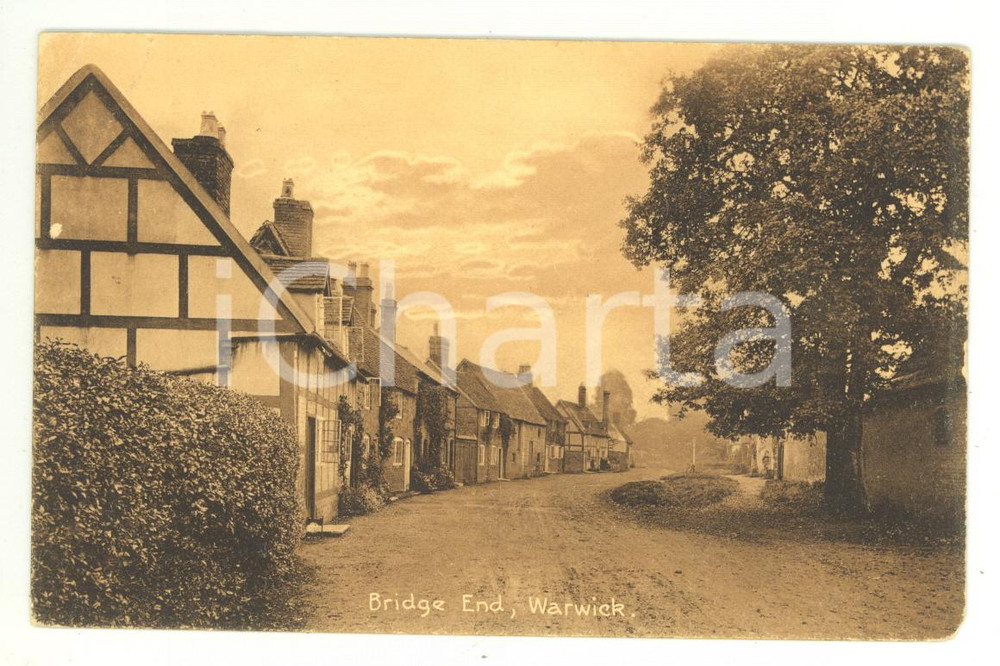 Cartolina originale da collezione 1911 BRIDGE END - WARWICK Splendida, viaggiata 1