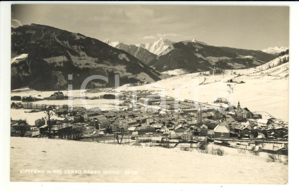 Cartolina originale da collezione 1950 ca VIPITENO / STERZING (BZ) Panorama verso Passo di Monte GIOVO *Cartolina 1