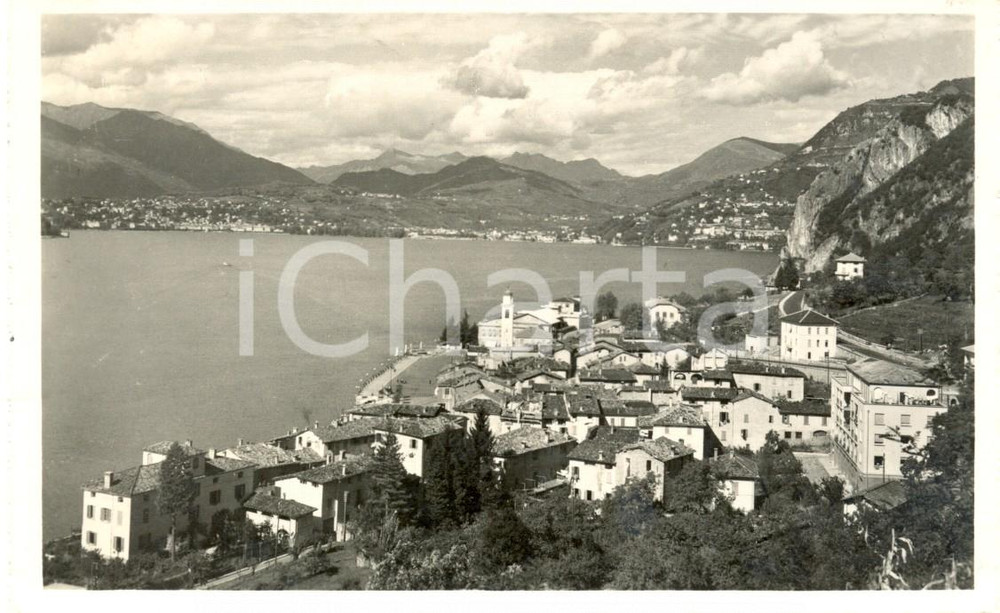 Cartolina originale da collezione 1947 CAMPIONE D'ITALIA (CO) Il paese dall'alto e il lago *Cartolina FP VG 1