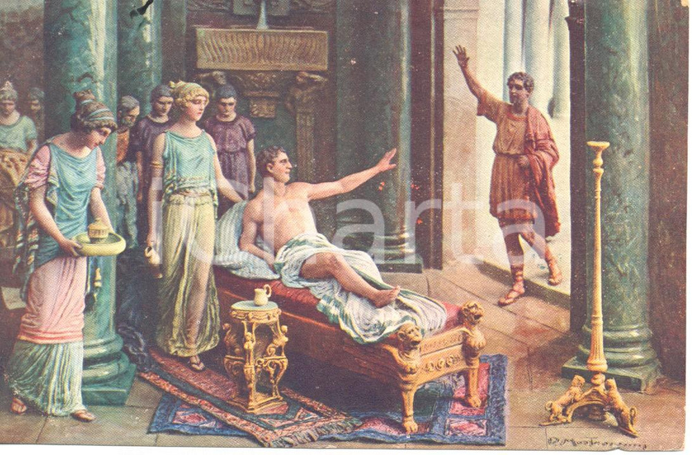 Cartolina originale da collezione 1915 QUO VADIS Vinicio da Petronio Illustratore Domenico MASTROIANNI *Cartolina 1
