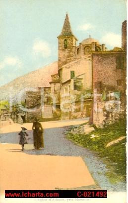 Cartolina originale da collezione 1940 ALLAUCH (F) Veduta della Chiesa ILLUSTRATA FP NV 1