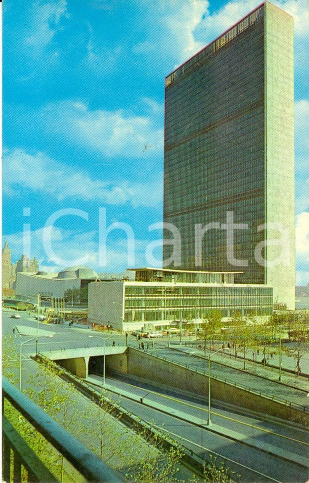 Cartolina originale da collezione 1965 NEW YORK CITY (USA) United Nations Headquarters *Cartolina VINTAGE FP VG 1
