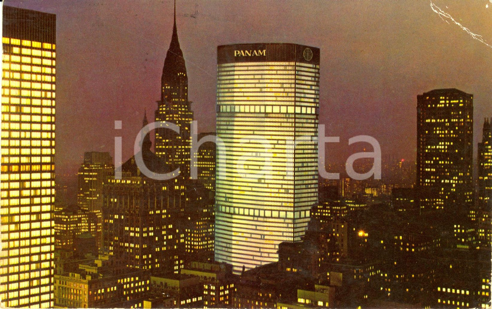 Cartolina originale da collezione 1970 NEW YORK (USA) Veduta del PAN AM BUILDING *Cartolina FP VG VINTAGE 1