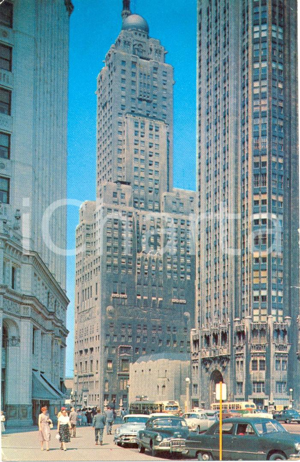 Cartolina originale da collezione 1963 CHICAGO, ILLINOIS (USA) Hotel SHERATON *Cartolina VINTAGE ANIMATA FP VG 1