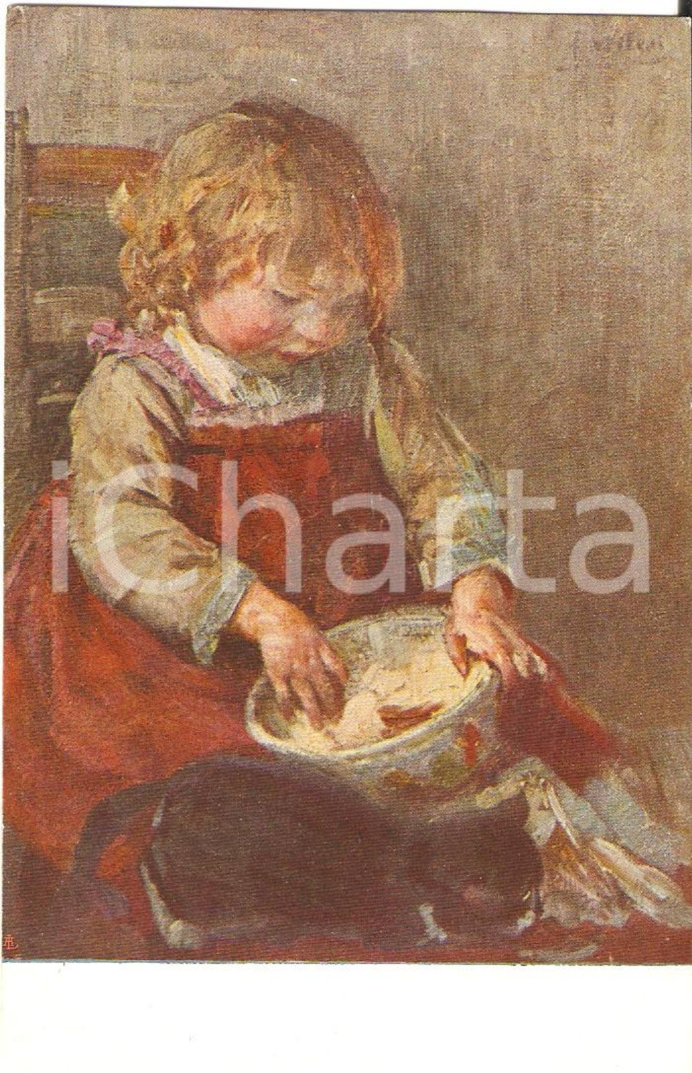 Cartolina originale da collezione 1917 Alessandro MILESI Nineta Mostra VENEZIA *Cartolina postale ILLUSTRATA FP NV 1