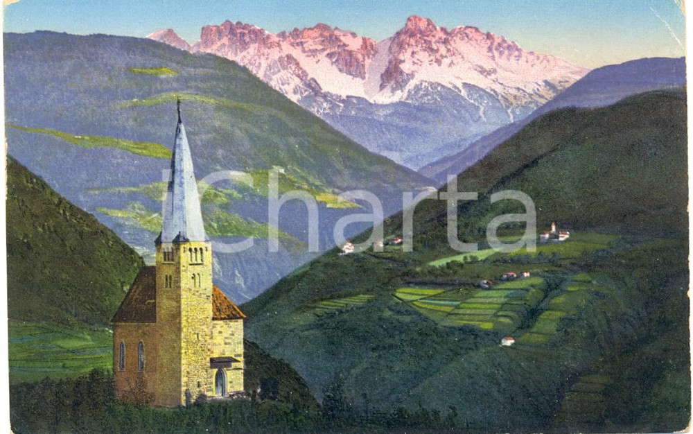 Cartolina originale da collezione 1979 BOLZANO La frazione di SAN GIORGIO verso il LATEMAR Cartolina postale FP VG 1