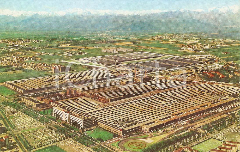 Cartolina originale da collezione 1960 ca TORINO FIAT MIRAFIORI - Veduta aerea stabilimenti *Cartolina VINTAGE FP 1