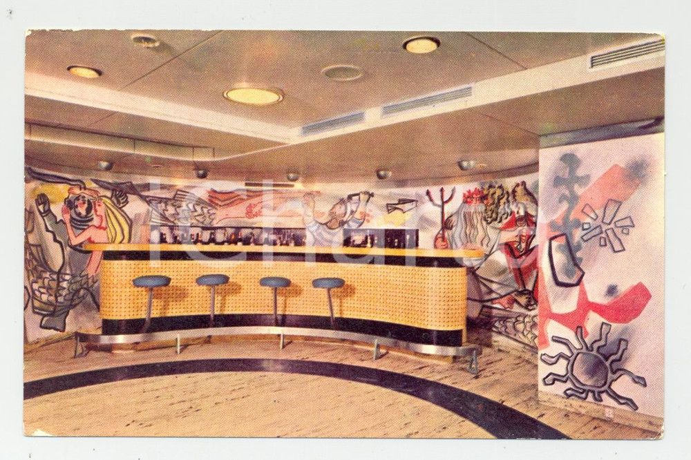 Cartolina originale da collezione 1960 Piroscafo CABO SAN ROQUE SEVILLA Bar Club 1