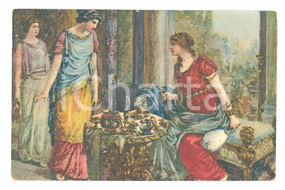 Cartolina originale da collezione 1920 DEL SENNO Fabiola e la schiava Sira FP NV 1