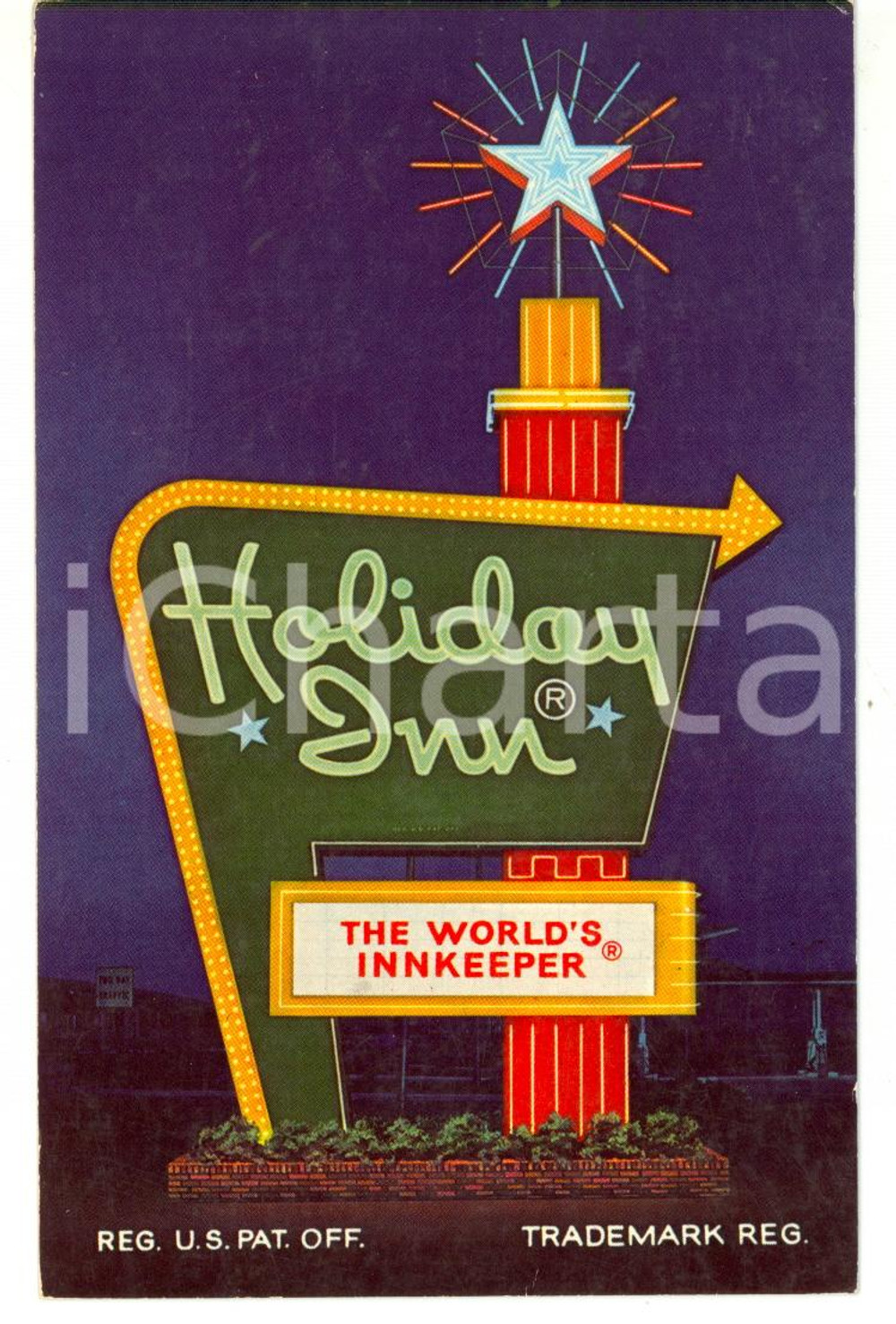 Cartolina originale da collezione 1973 GREENVILLE (S. Carolina) Hotel HOLIDAY INN FP VG 1