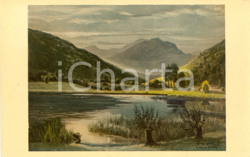Cartolina originale da collezione 1920 LAGO DI GANNA Tassinari COLORE FP NV 1