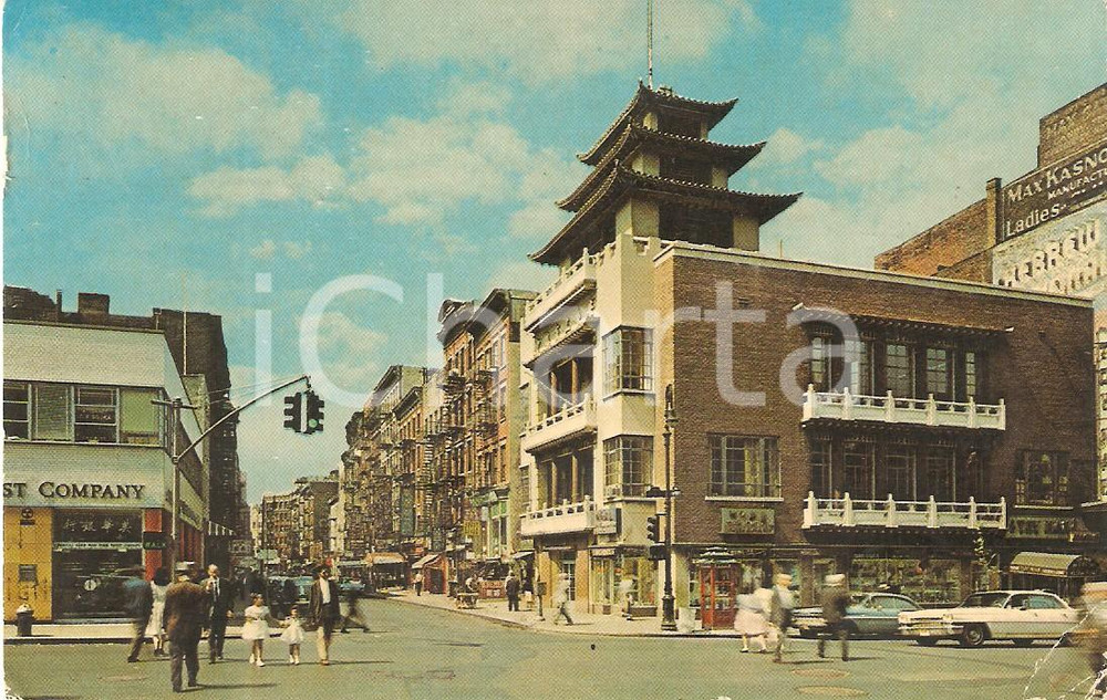 Cartolina originale da collezione 1965 CHINATOWN New York FP viaggiata RARITA' 1