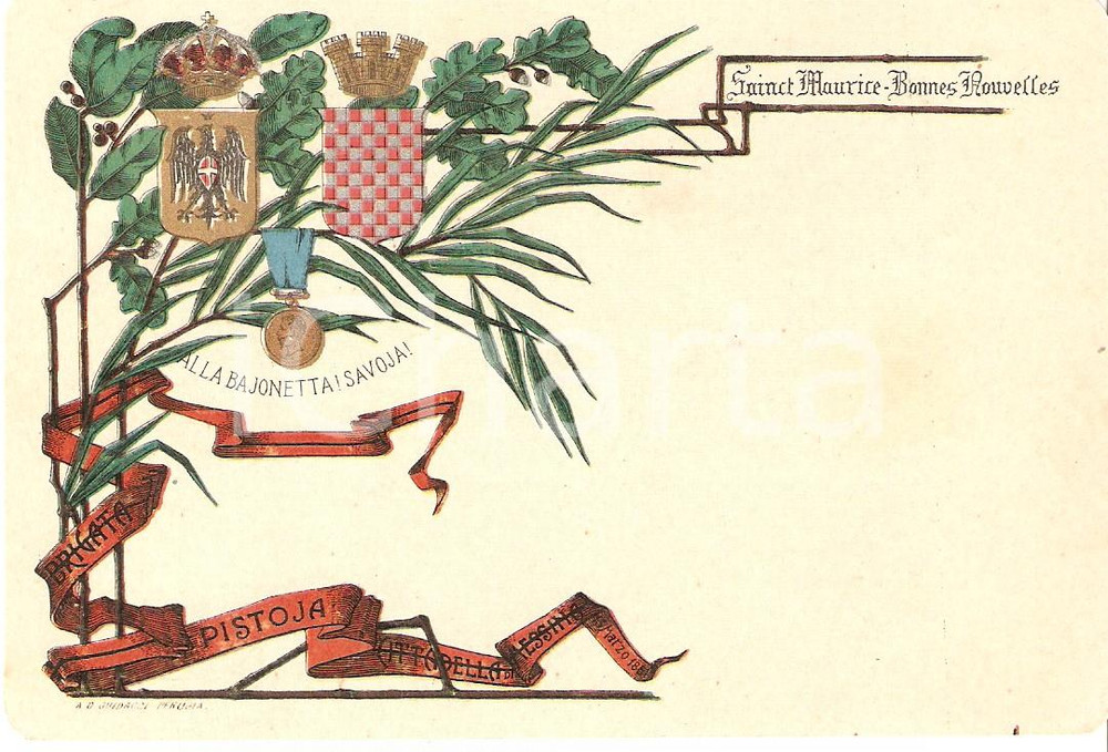 Cartolina originale da collezione 1910  35° Regg.to Fanteria  Brigata Pistoia NV 1