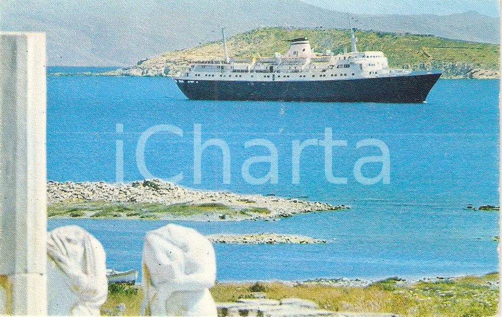 Cartolina originale da collezione 1975 ca GREECE Royal Olympic Cruises Ms. STELLA OCEANIS *Cartolina 1