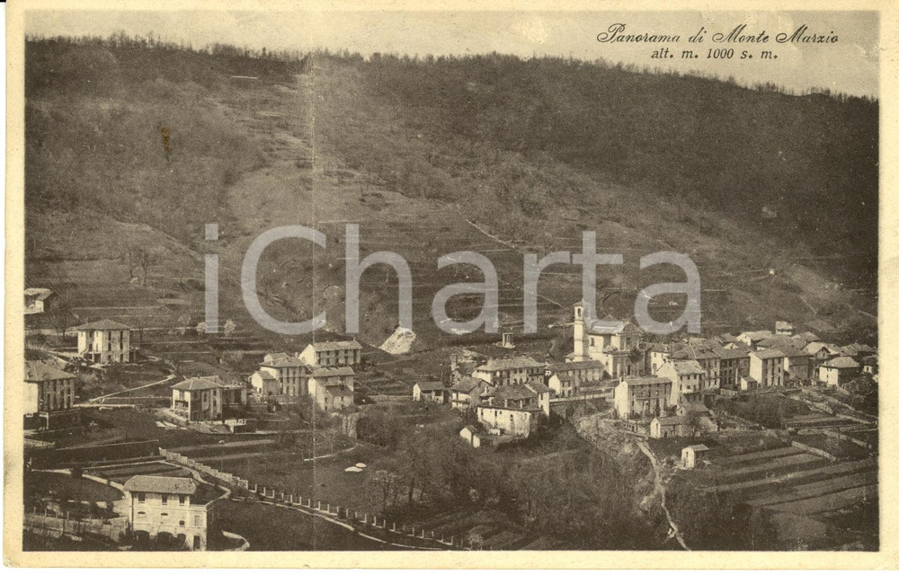 Cartolina originale da collezione 1924 MARZIO (VA) Veduta panoramica dell'abitato *Cartolina FP VG 1