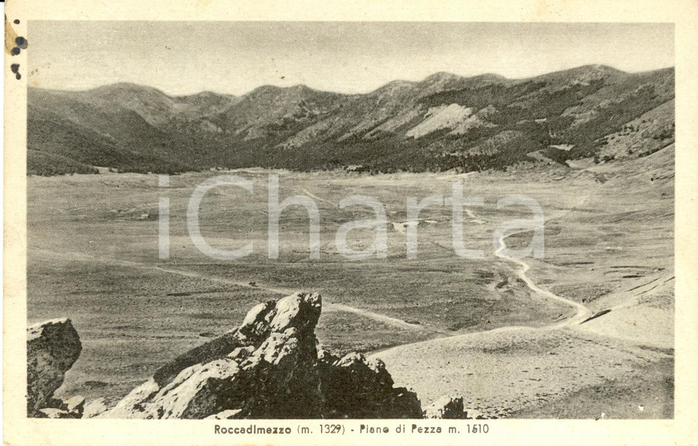 Cartolina originale da collezione 1951 ROCCA DI MEZZO (AQ) Panorama di PIANO DI PEZZA *Cartolina postale FP VG 1