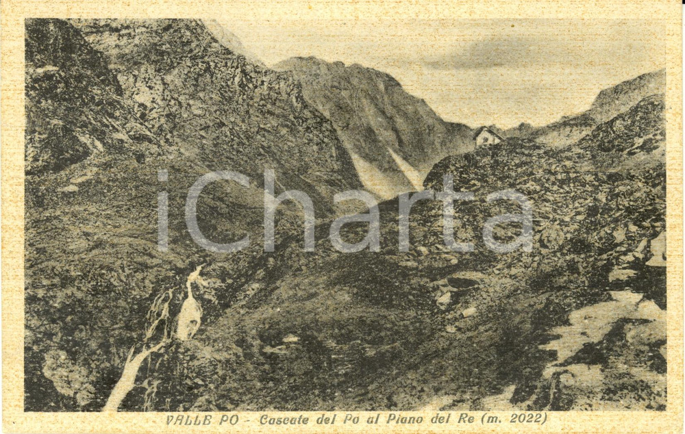 Cartolina originale da collezione 1947 CRISSOLO (CN) PIANO del RE Cascate del PO *Cartolina postale FP VG 1