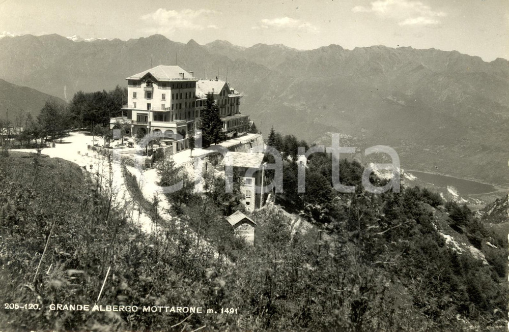 Cartolina originale da collezione 1950 ca MONTE MOTTARONE VB Il Grande Albergo Mottarone Cartolina FP VG 1